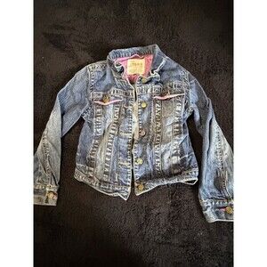 Children’s Place Girls Denim Jacket Size M 7/8 Classic Blue Jean Coat